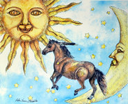 Horse with Sun and Moon