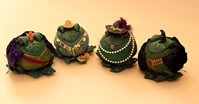 Frog sculptures