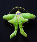 Fabric Luna Moth Sculpture