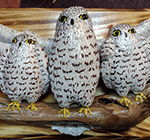 fabric owl sculpture